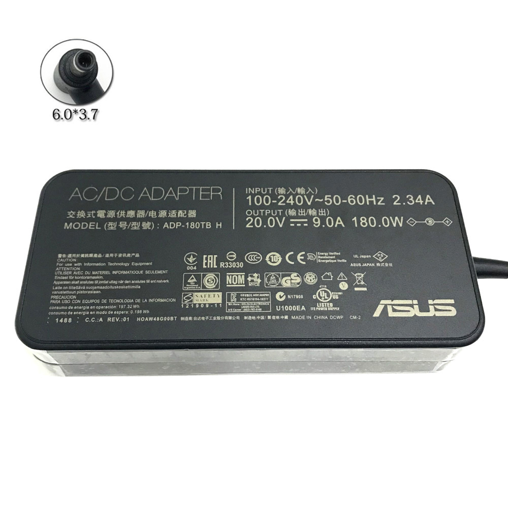    Asus TUF565GE-BQ137T TUF565GE-BQ165T Original Asus 180W 20V 9A 6.0 3.7MM Adapter Ladegerät Netzteil Ladekabel
