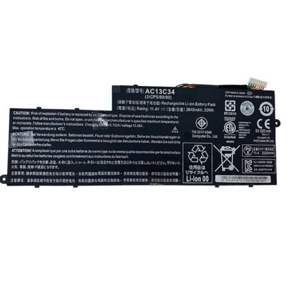 AC13C34 Acer Akku 30Wh 11.4Volt 26.40mAh – Bild 2