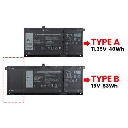 H5CKD Dell Akku 53Wh 15Volt 35.30mAh – Bild 2