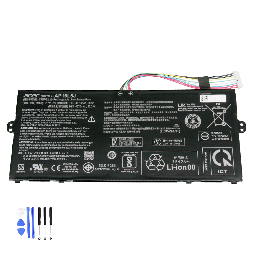 36Wh Acer AP16L5J Akku