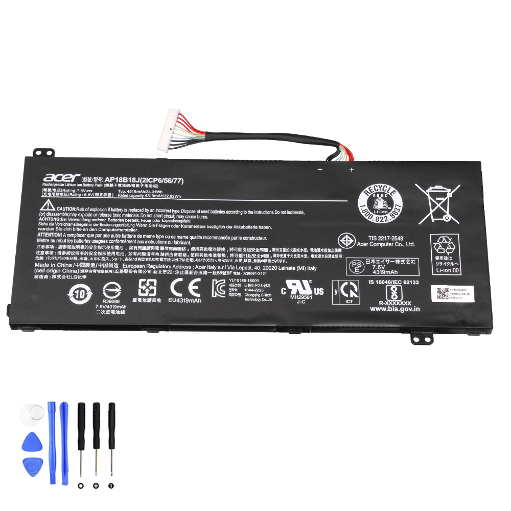 34.31Wh Acer AP18B18J Akku