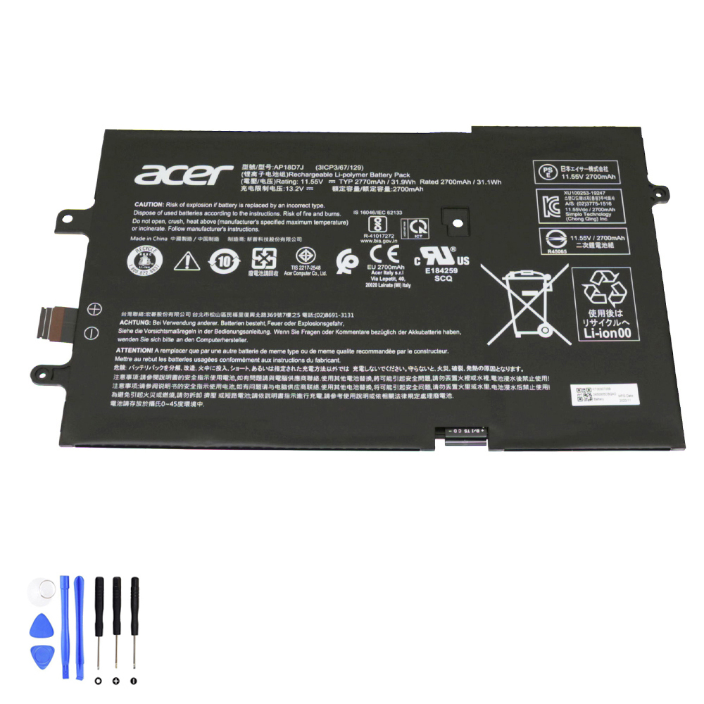 31.9Wh Acer AP18D7J Akku