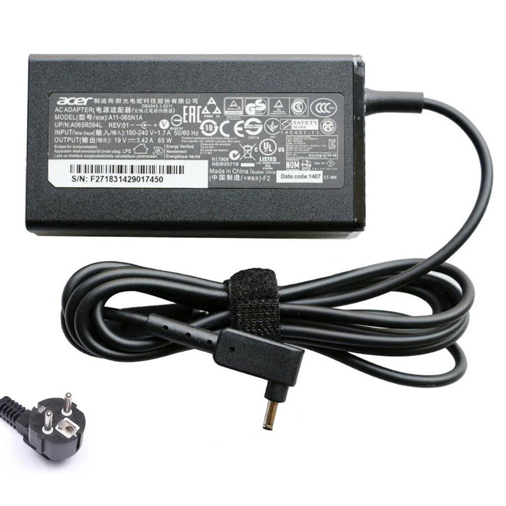 19V 3.42A 65W Acer 3.0mm 1.1mm Netzteil Ladegerät