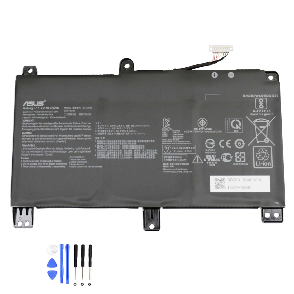 48Wh Asus B31N1726 Long Line Akku