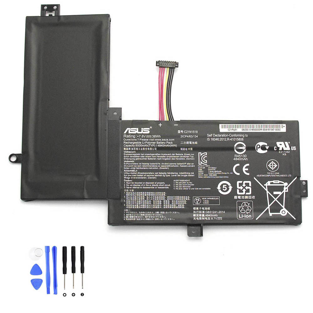 38Wh Asus C21N1518 Akku