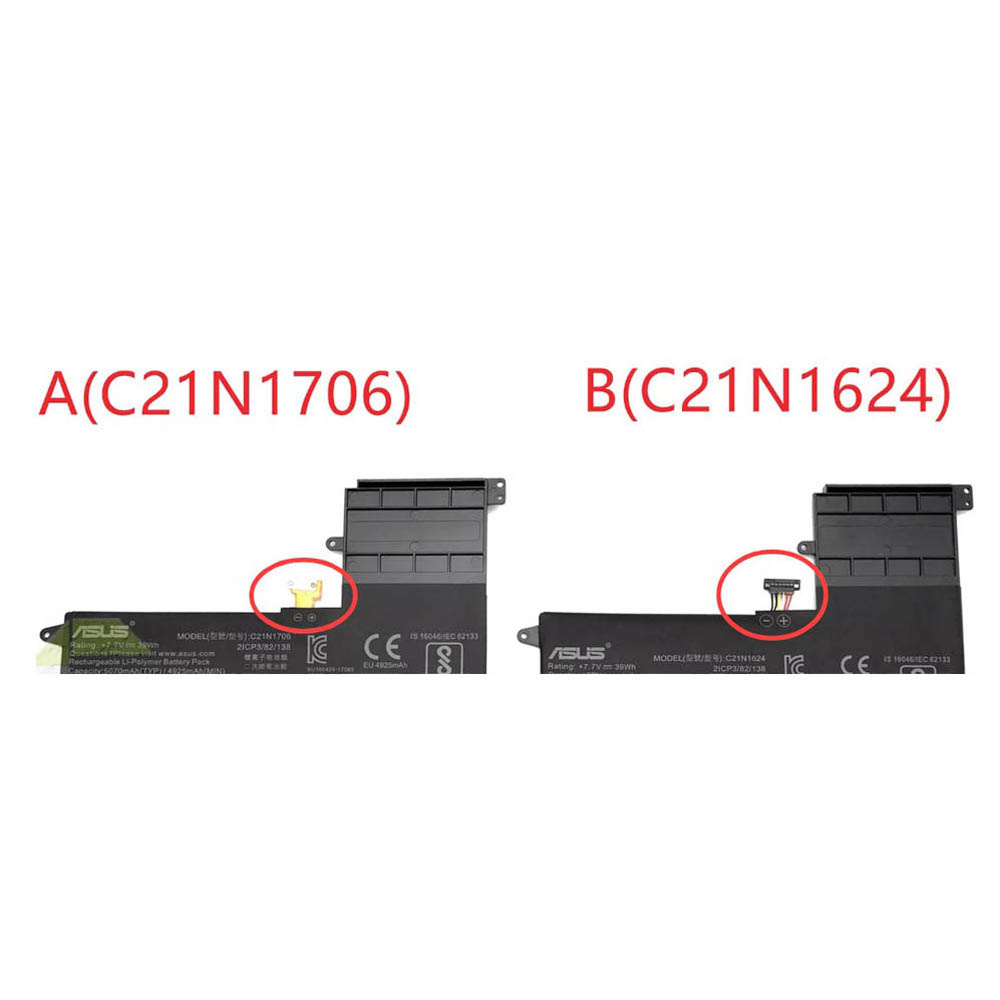 39Wh Asus C21N1706 Akku – Bild 2