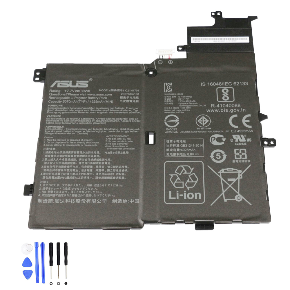 39Wh Asus C21N1701 Akku