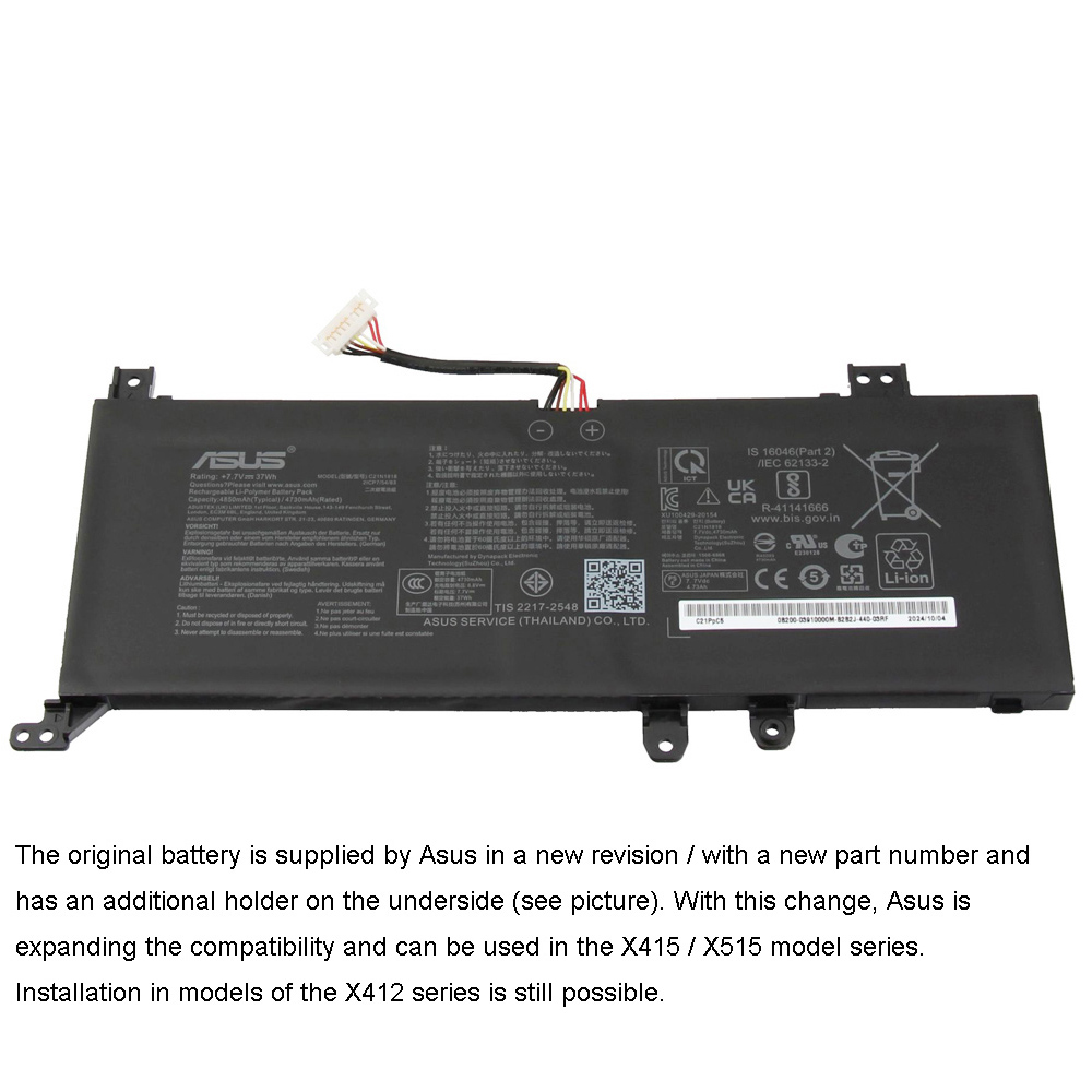 37Wh Asus C21N1818 Akku – Bild 2