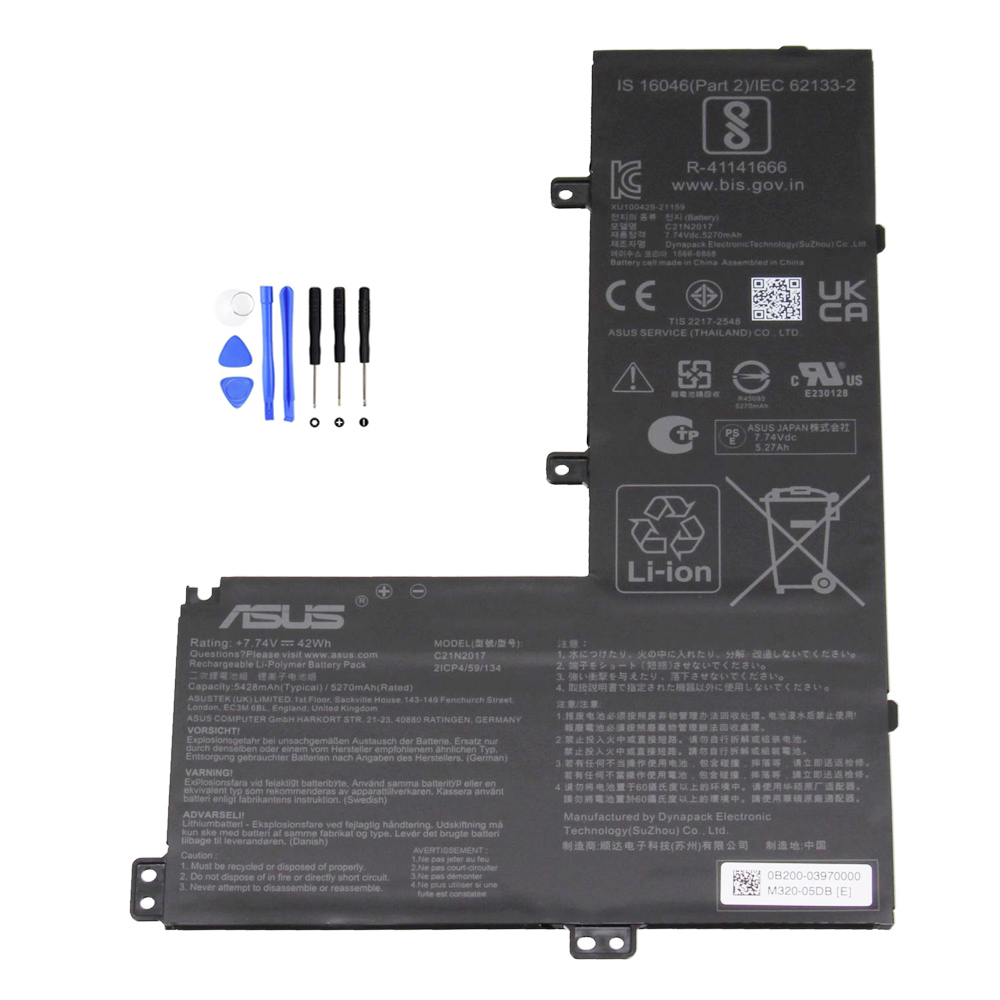 42Wh Asus C21N2017 Akku
