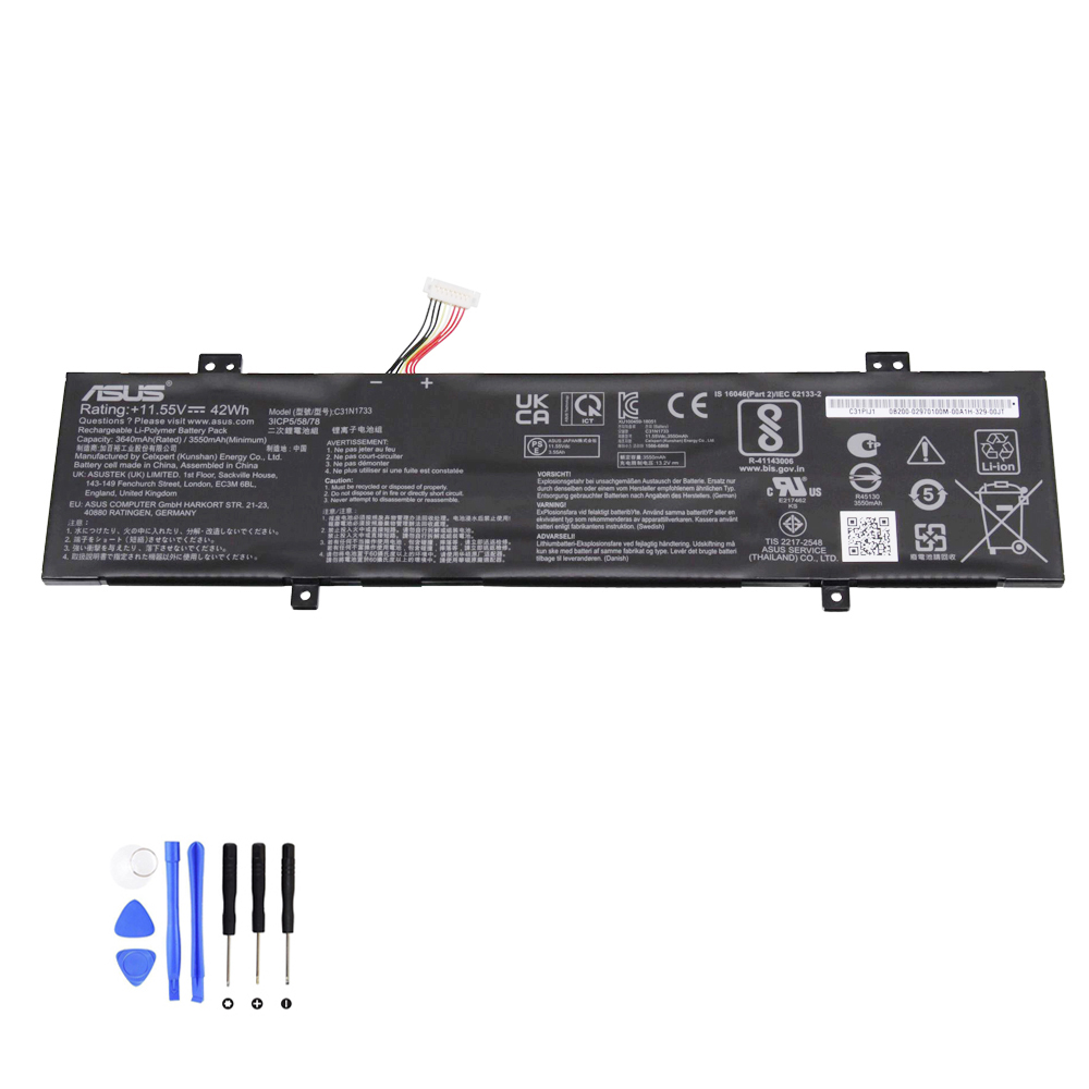42Wh Asus C31N1733 Akku