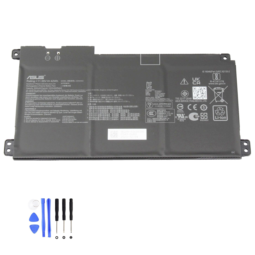 42Wh Asus C31N1912 Akku