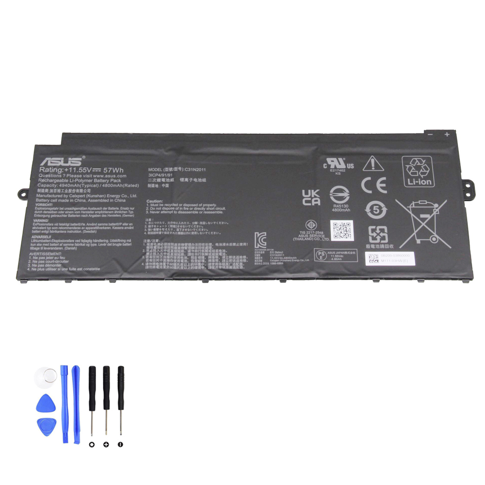 57Wh Asus C31N2011 Akku