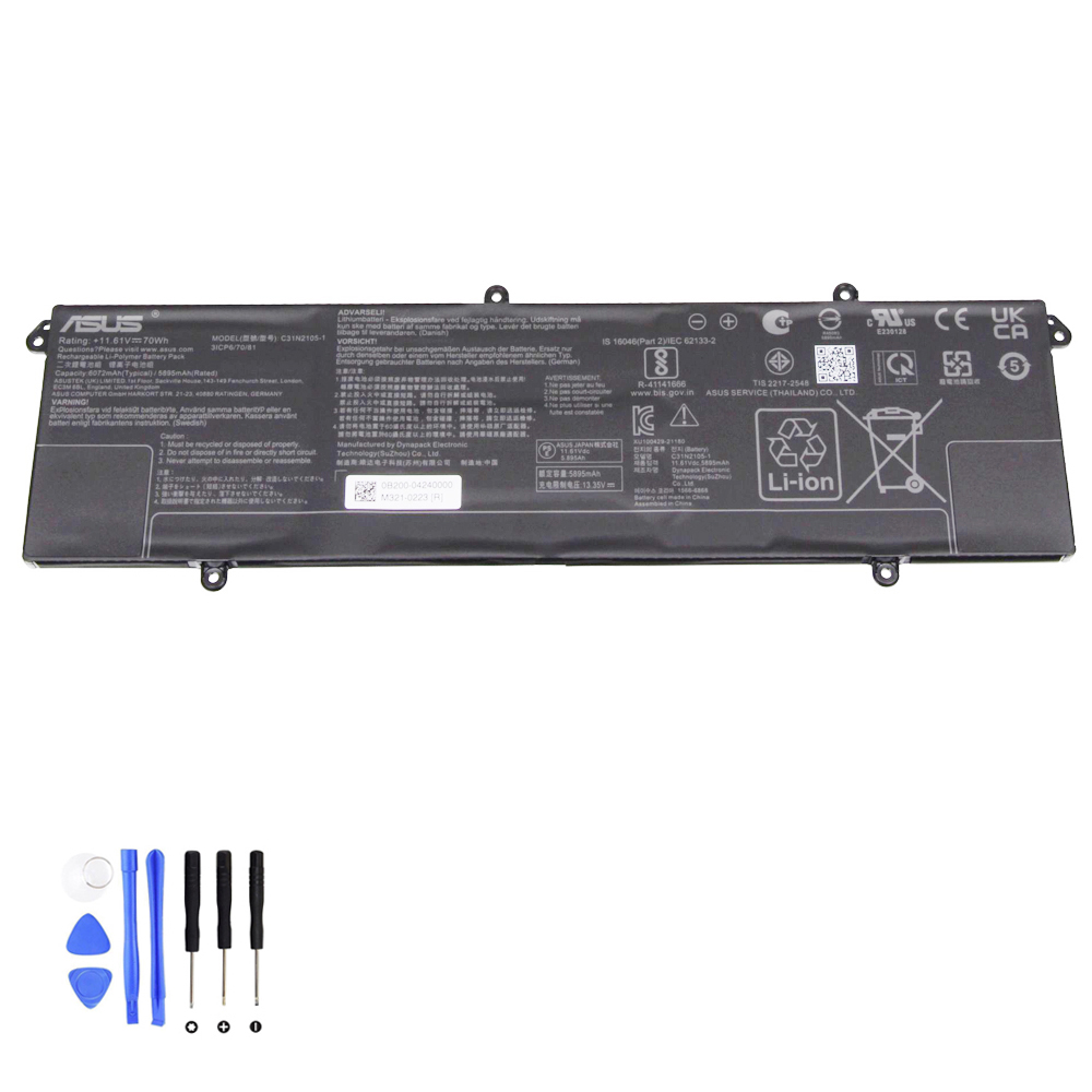 70Wh Asus C31N2105-1 Akku