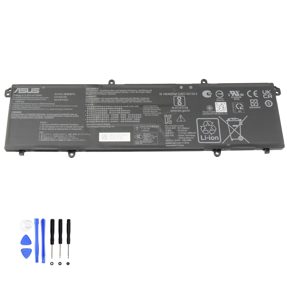 70Wh Asus C31N2105 Akku