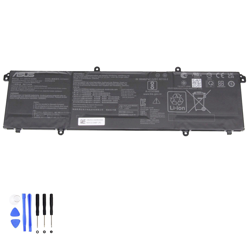 42Wh Asus C31N2201 Akku