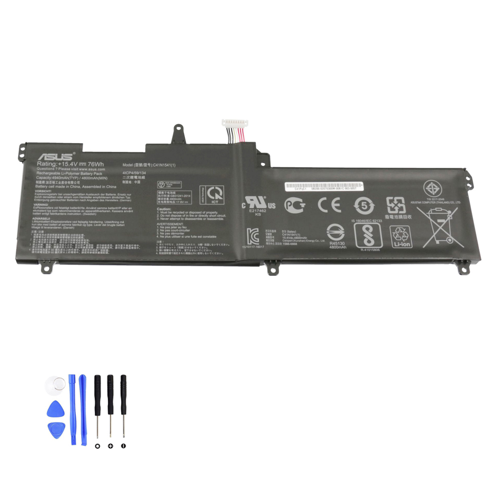 76Wh Asus C41N1541 Akku