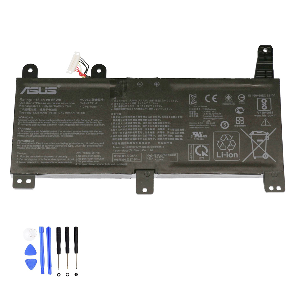 66Wh Asus C41N1731-2 Akku