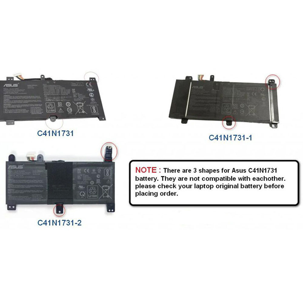 66Wh Asus C41N1731-2 Akku – Bild 3