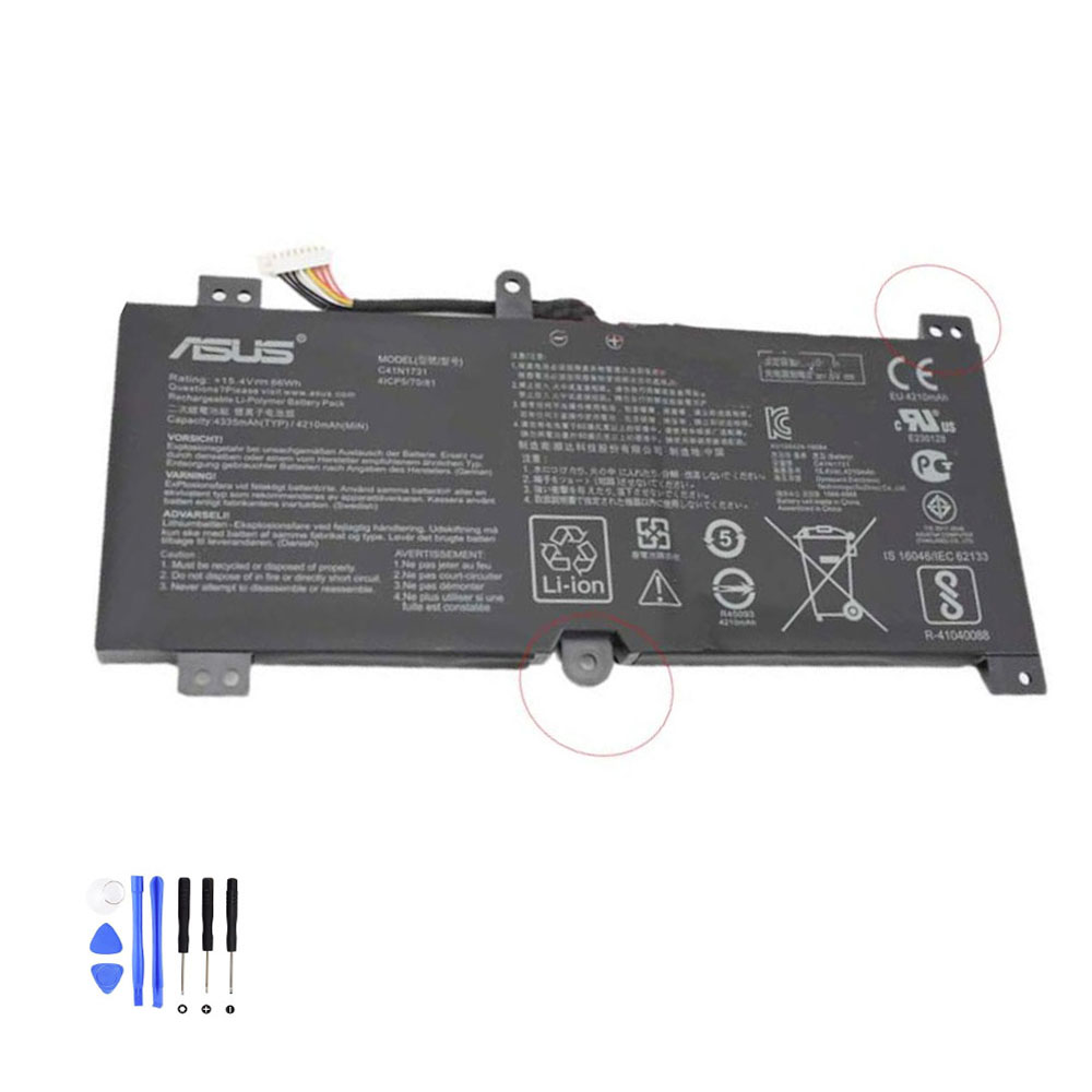 66Wh Asus C41N1731-A Akku