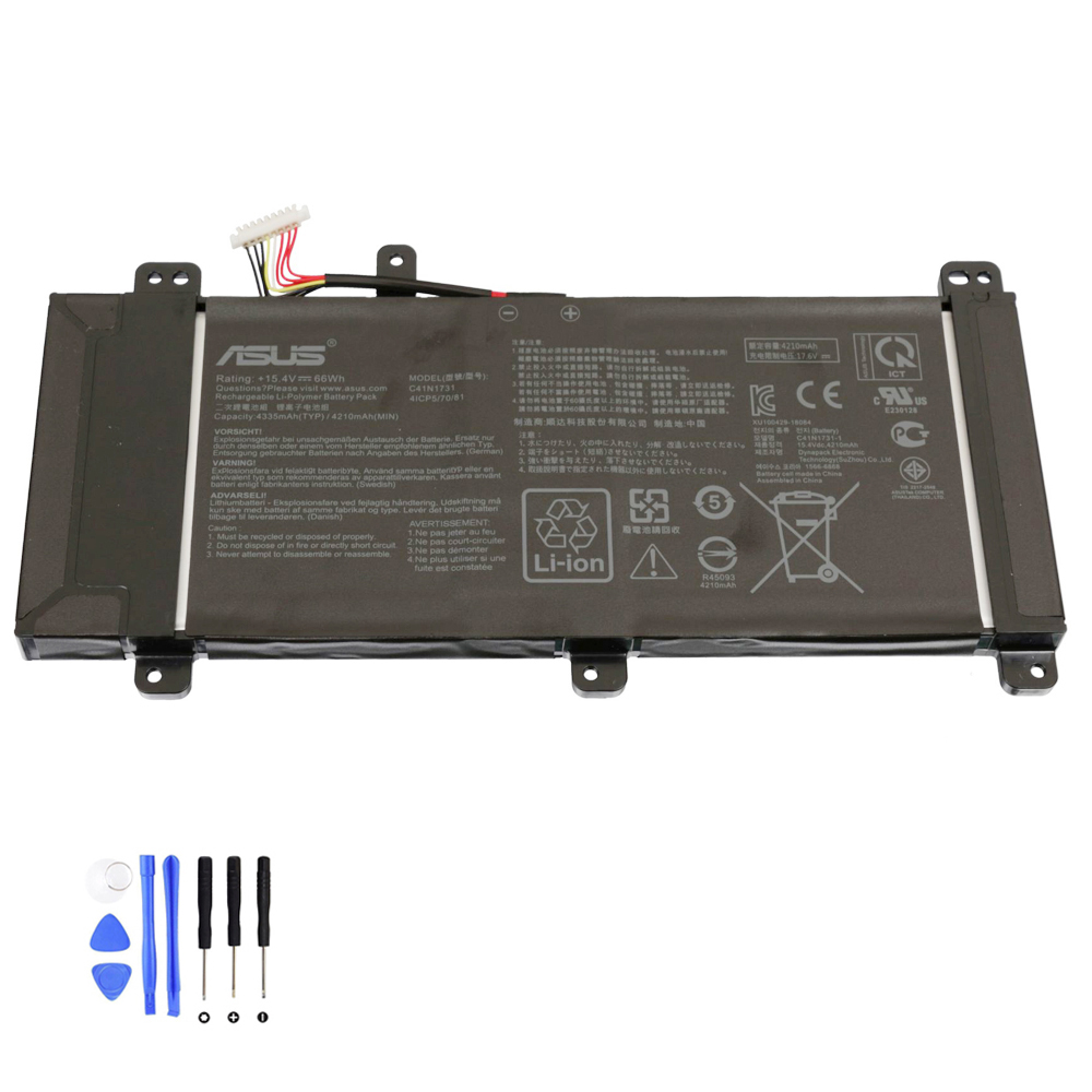 66Wh Asus C41N1731 B Akku