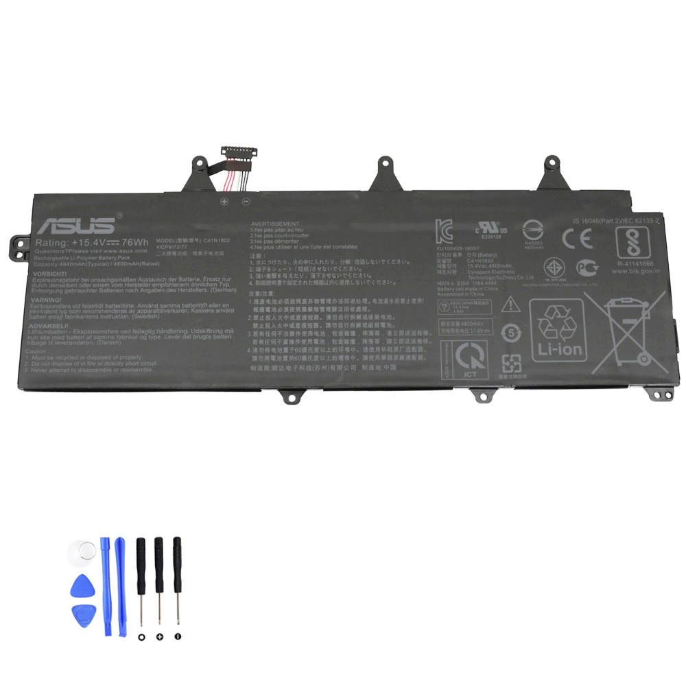76Wh Asus C41N1802 Akku