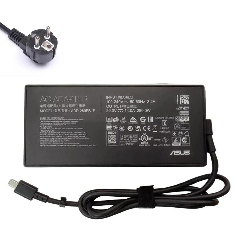 20V 14A 280W Asus Rechteckverbindung Netzteil Ladegerät