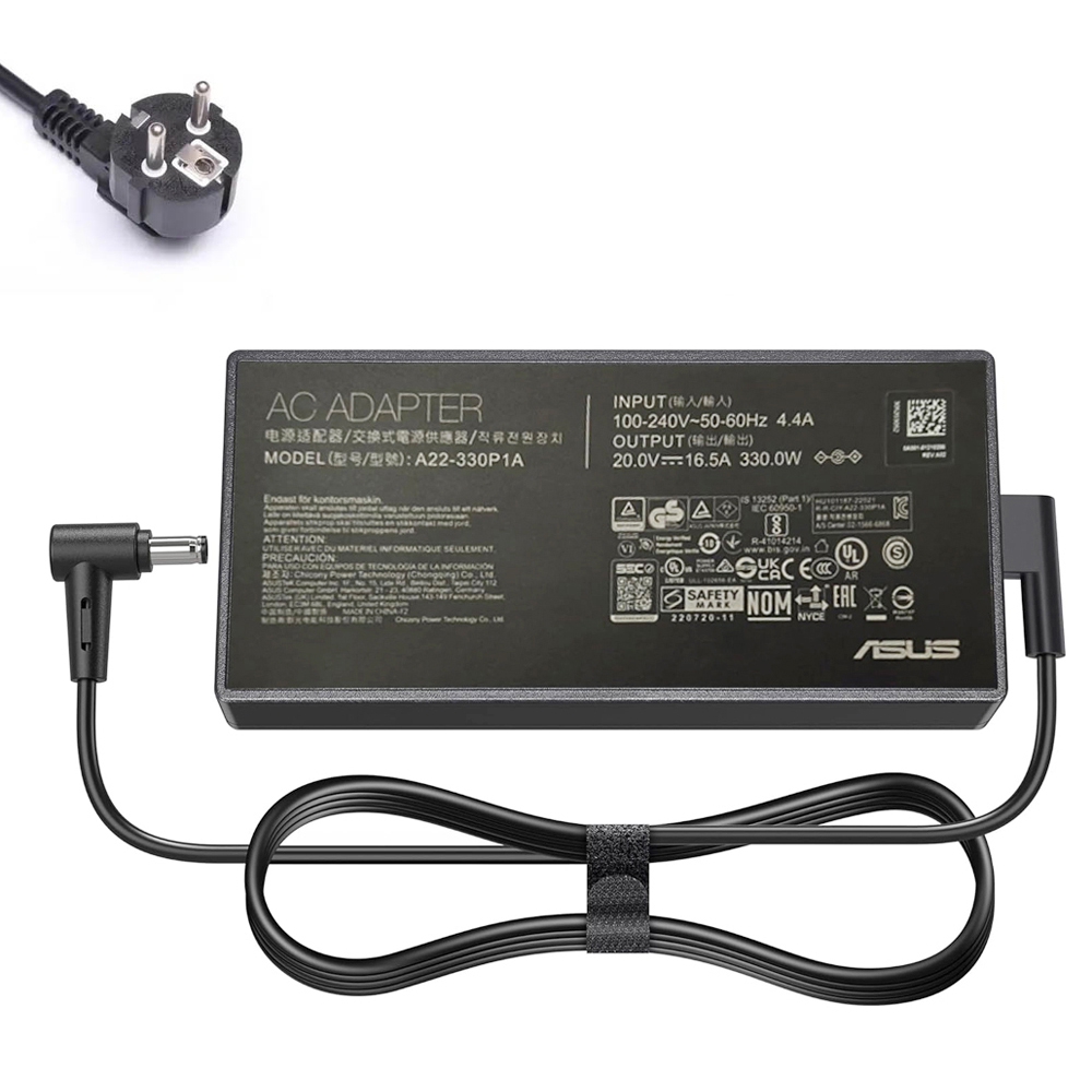 20V 16.5A 330W Asus 6.0mm 3.7mm Netzteil Ladegerät