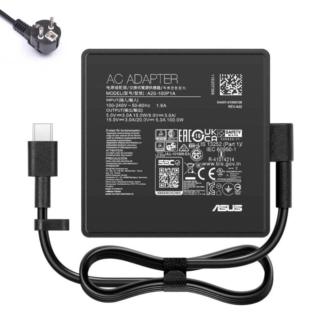 20V 5A 100W Asus USB-C Netzteil Ladegerät