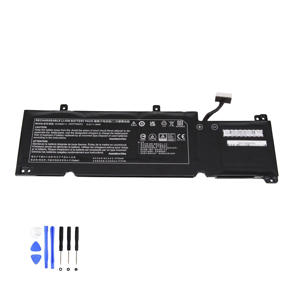 49Wh Clevo NV40BAT-4 Akku