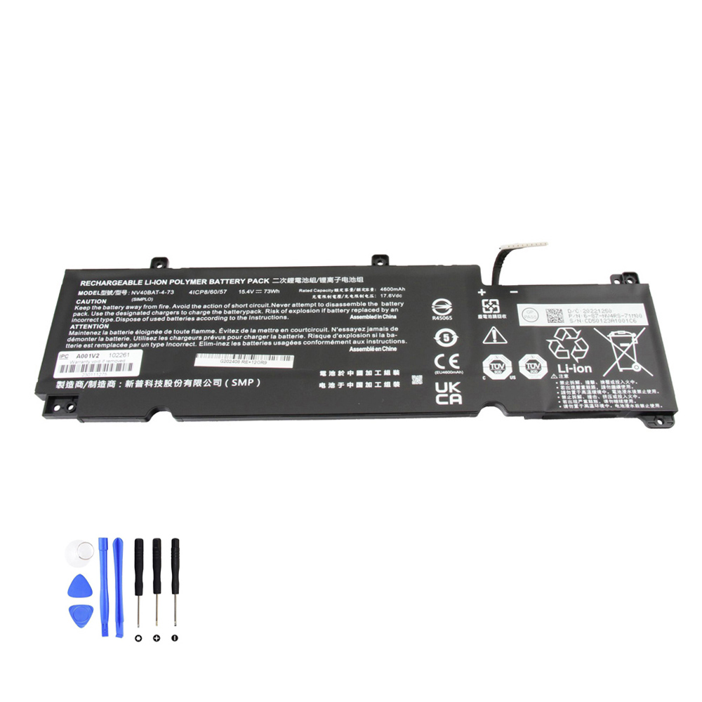 73Wh Clevo NV40BAT-4-73 Akku