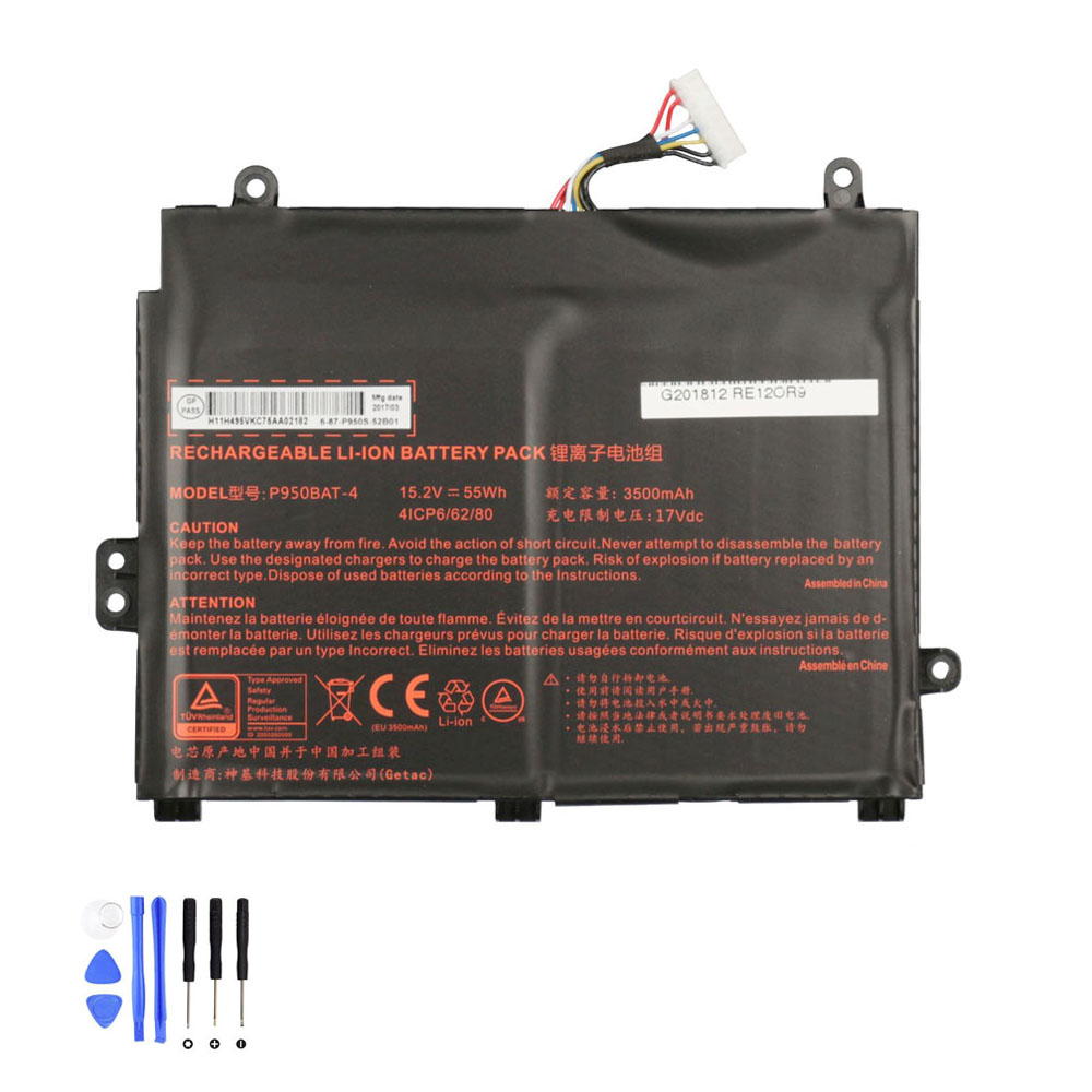 55Wh Clevo P950BAT-4 Akku