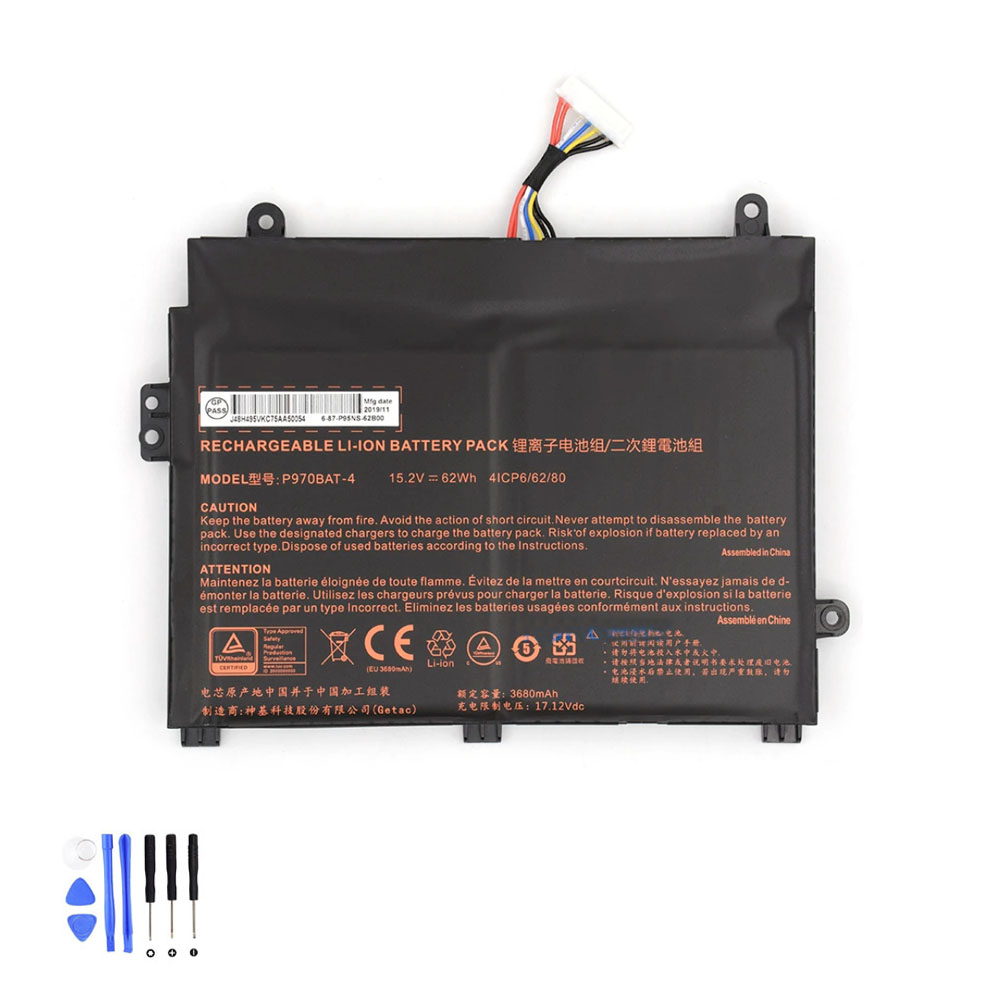 62Wh Clevo P970BAT-4 Akku