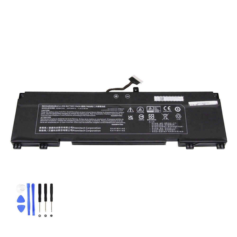 80Wh Clevo PD70BAT-6-80 Akku