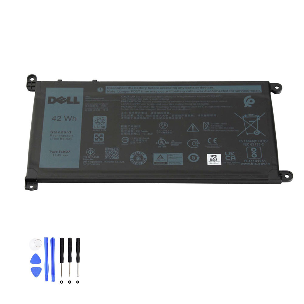 42Wh Dell 51KD7 Akku