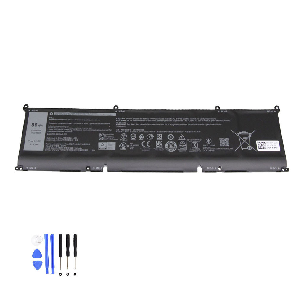 86Wh Dell 69KF2 Akku