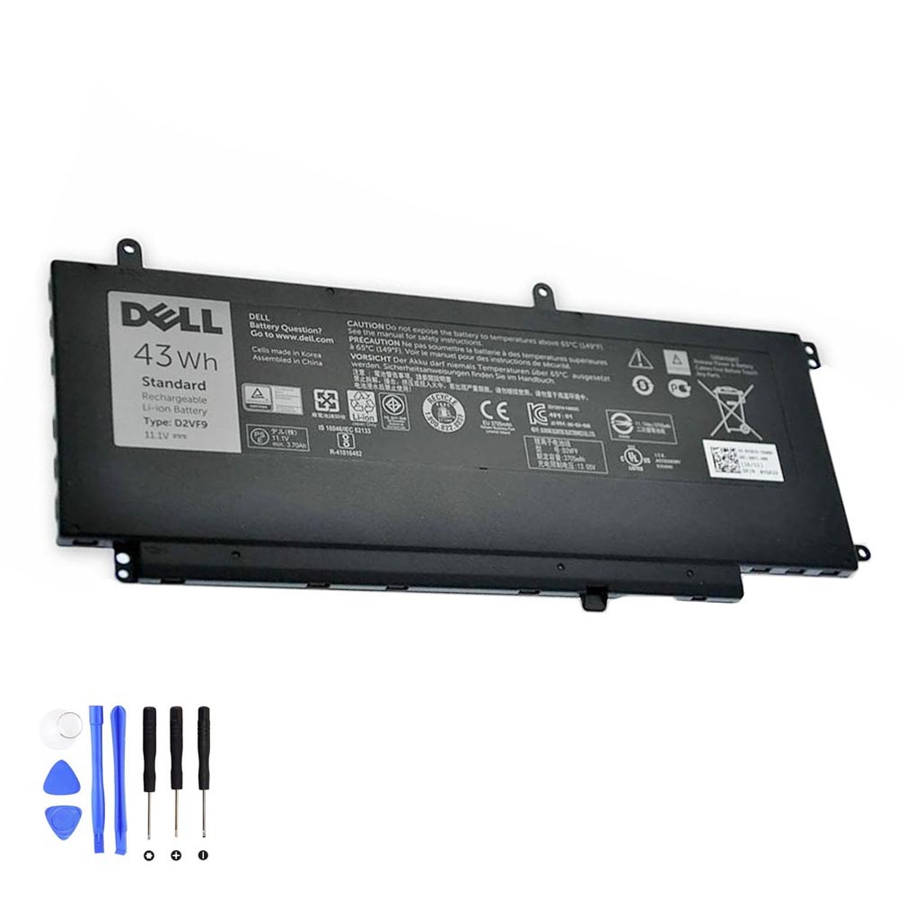 43Wh Dell D2VF9 Akku