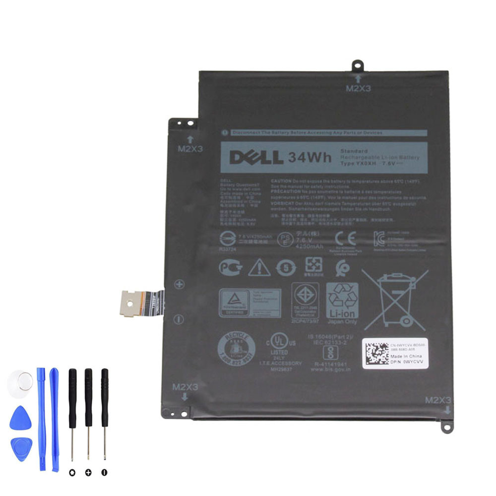 34Wh Dell YX0XH Akku