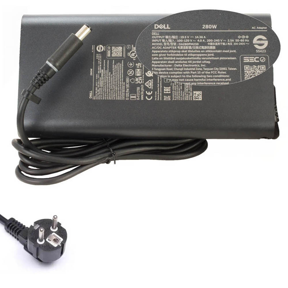 19.5V 14.36A 280W Dell 7.4mm 5.0mm Curved Netzteil Ladegerät