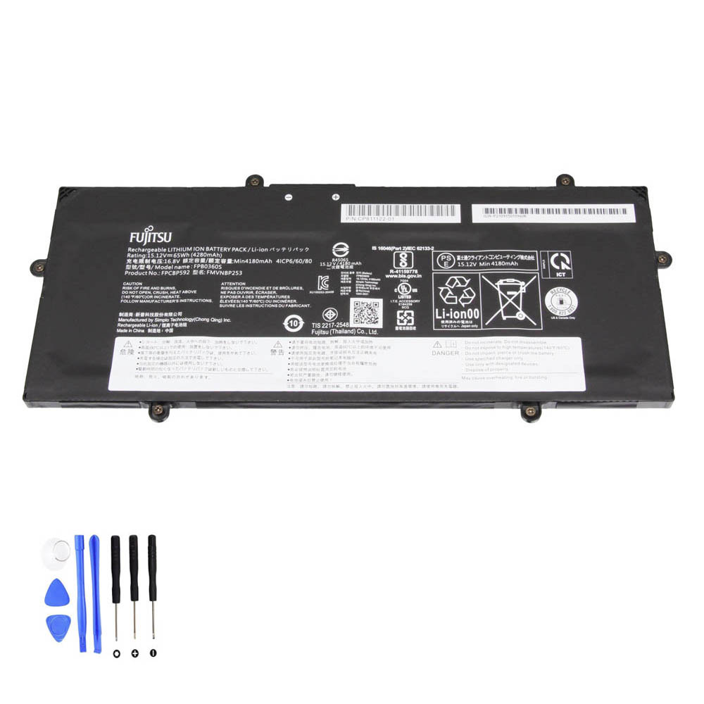 65Wh Fujitsu FMVNBP253 Akku