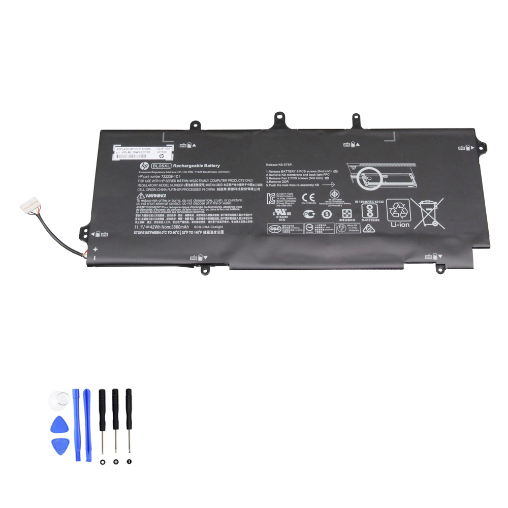 42Wh HP EliteBook Folio 1040 G1 G2 BL06XL Akku