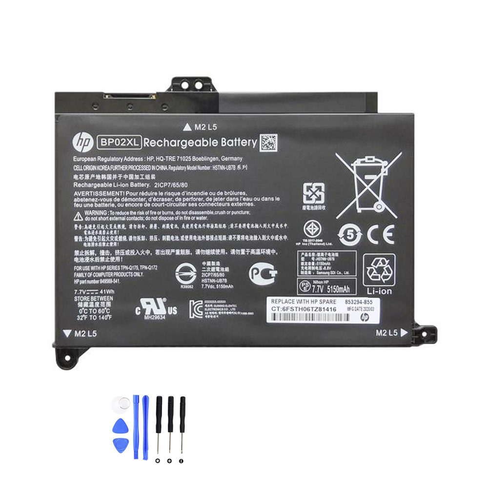 41Wh HP BP02XL Akku