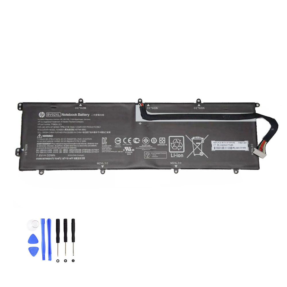33Wh HP BV02XL Akku