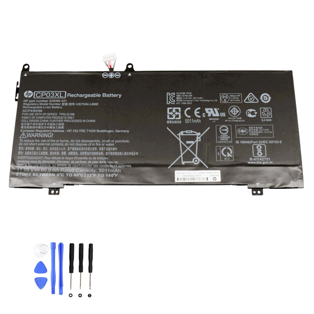 60.9Wh HP CP03XL Akku