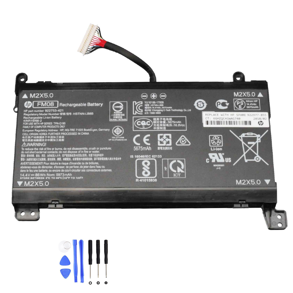 86Wh HP FM08 16Pin Akku