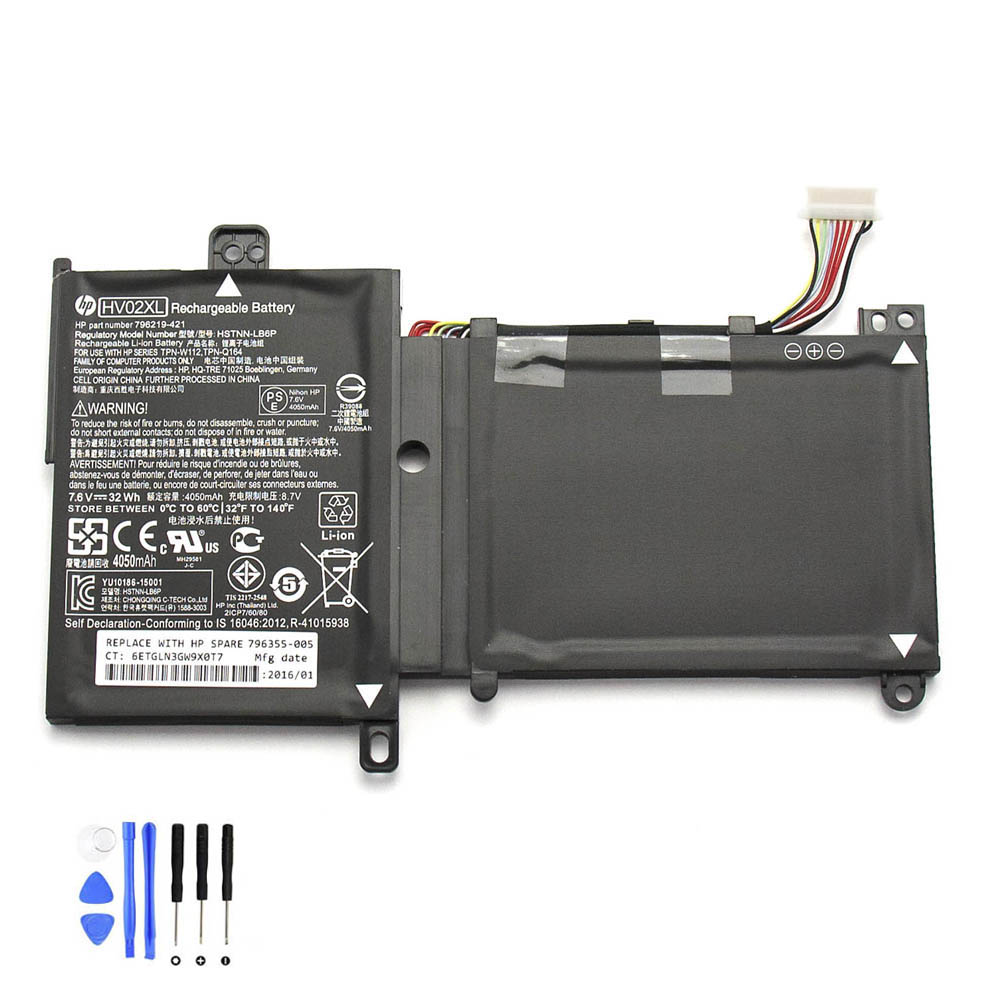 32Wh HP HV02XL Akku