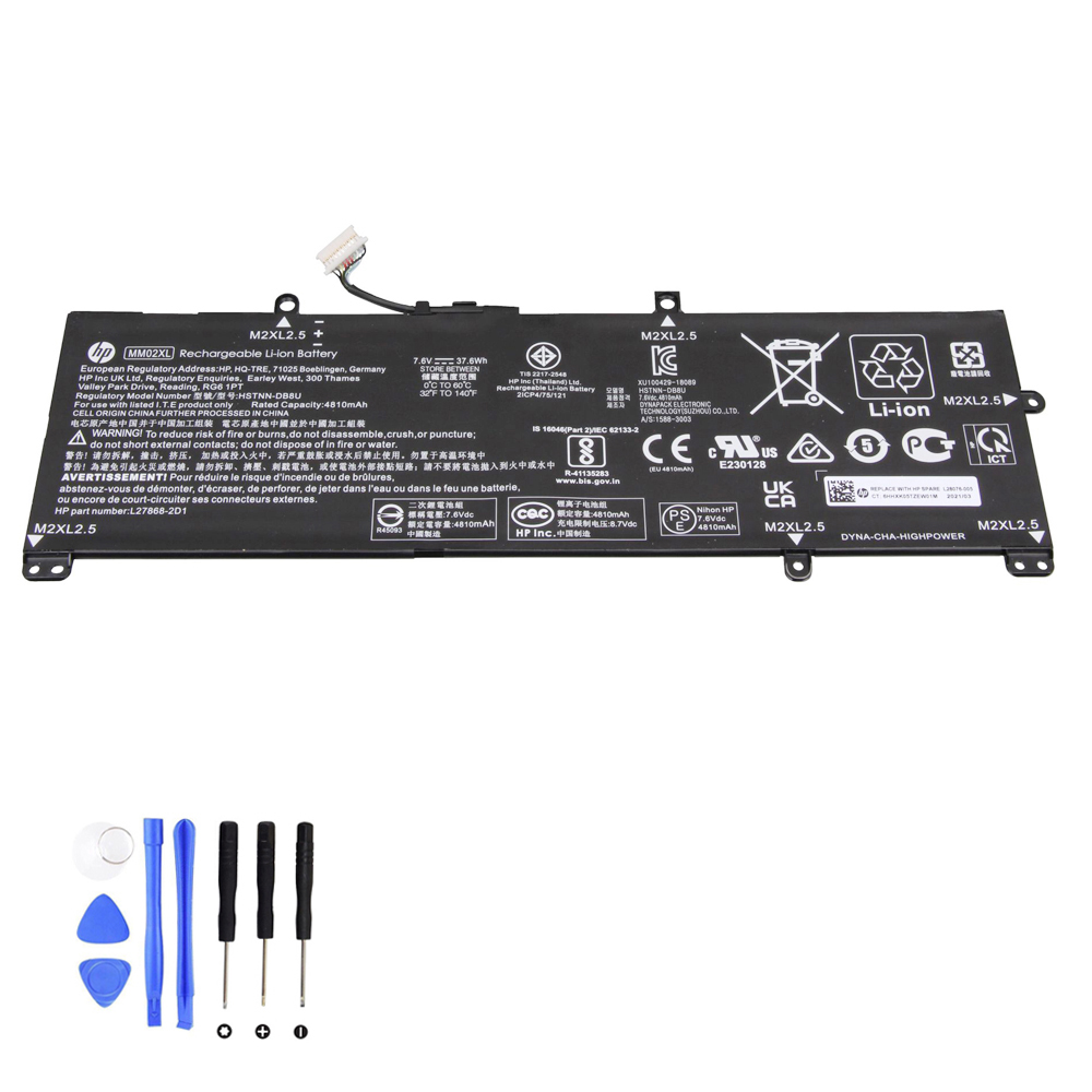 37.6Wh HP MM02XL Akku