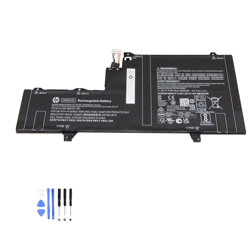 57Wh HP EliteBook x360 1030 G2 OM03XL Akku