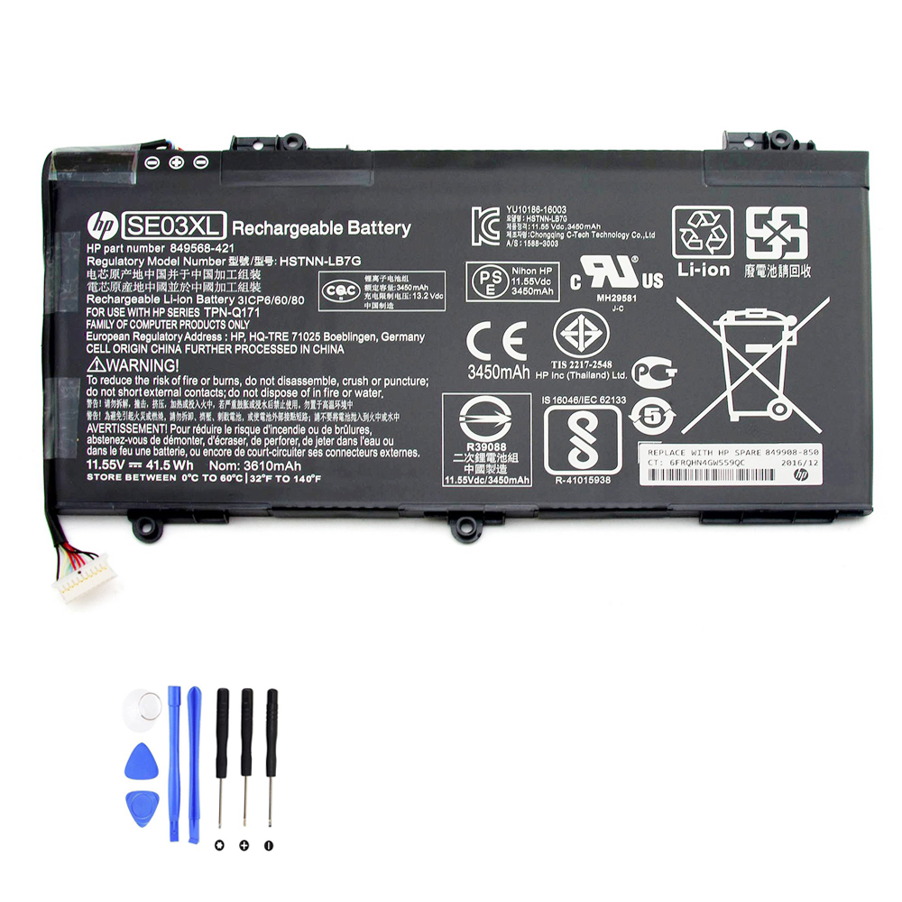 41.5Wh HP SE03XL Akku
