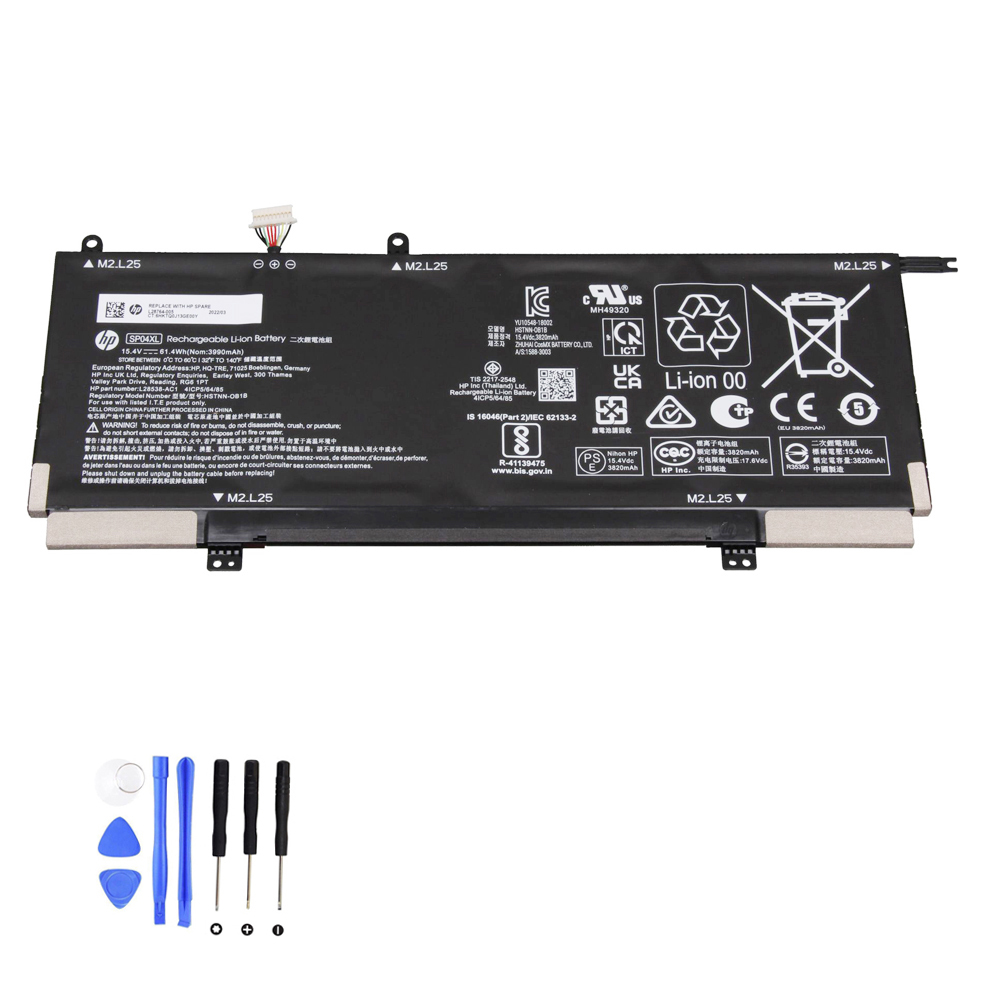 61.4Wh HP SP04XL Akku