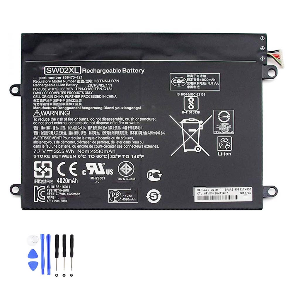 32.5Wh HP SW02XL Akku